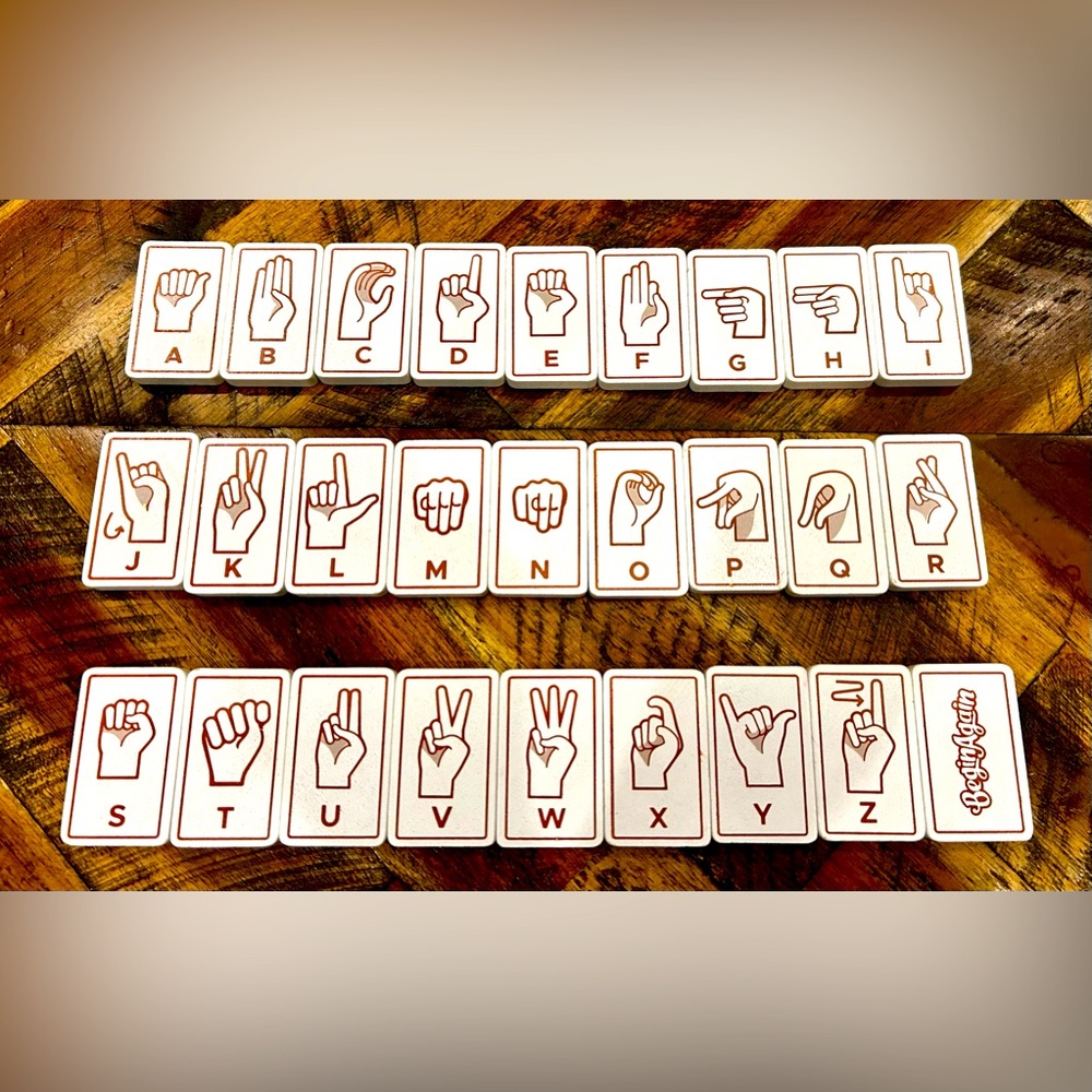 Kids Sign Language Flash Cards - Red and White